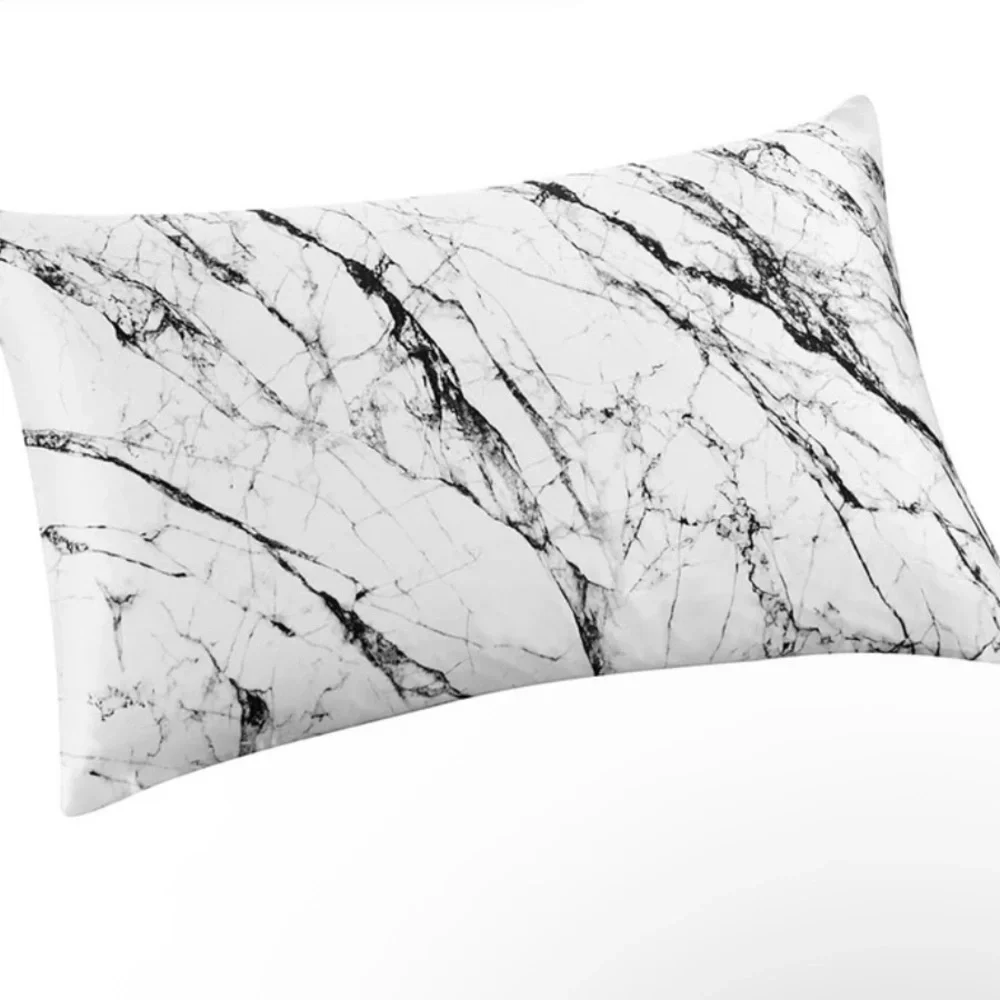 Blissy 100% Mulberry Silk Pillowcase - Light Marble - King